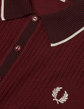 Load image into Gallery viewer, Fred Perry Pointelle Knit Shirt - Aubergine
