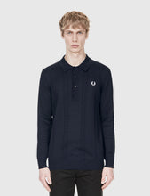 Load image into Gallery viewer, Fred Perry Cable Knit Shirt - Navy Blue
