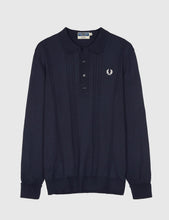 Load image into Gallery viewer, Fred Perry Cable Knit Shirt - Navy Blue
