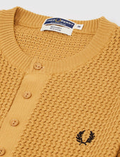 Load image into Gallery viewer, Fred Perry Knitted Button Neck Shirt - 1964 Gold
