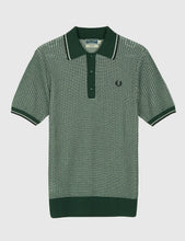 Load image into Gallery viewer, Fred Perry Texture Knit Shirt - Tartan Green
