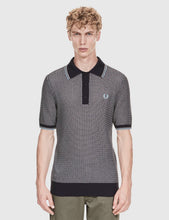 Load image into Gallery viewer, Fred Perry Texture Knit Shirt - Navy
