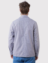 Load image into Gallery viewer, Le Laboureur Houndstooth Cotton Work Jacket - White/Navy
