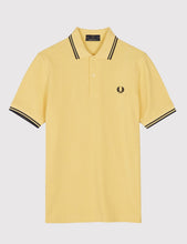 Load image into Gallery viewer, Fred Perry Twin Tipped Polo Shirt - Ice Lemon Yellow
