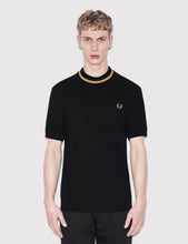 Load image into Gallery viewer, Fred Perry Crew Neck Pique T-Shirt - Black
