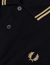 Load image into Gallery viewer, Fred Perry Twin Tipped Long Sleeve Polo Shirt - Black
