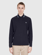 Load image into Gallery viewer, Fred Perry Twin Tipped Long Sleeve Polo Shirt - Navy Blue
