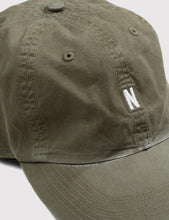 Load image into Gallery viewer, Norse Projects Twill Curved Peak Cap - Dried Olive
