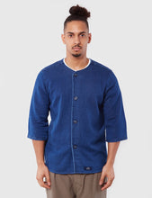 Load image into Gallery viewer, Bleu De Paname Baseball Shirt - Indigo Blue
