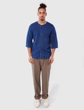 Load image into Gallery viewer, Bleu De Paname Baseball Shirt - Indigo Blue

