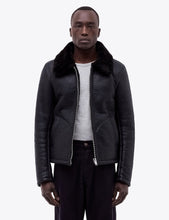 Load image into Gallery viewer, YMC Budgie Sheepskin Coat (Leather) - Black
