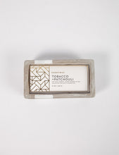 Load image into Gallery viewer, Paddywax Urban Concrete Rectangle Candle (8oz) - Tobacco &amp; Patchouli
