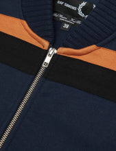 Load image into Gallery viewer, Fred Perry x Raf Simons Sweat Bomber Jacket - Dark Navy
