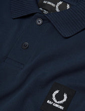 Load image into Gallery viewer, Fred Perry x Raf Simons Short Sleeve Rib Pique Shirt - Dark Navy
