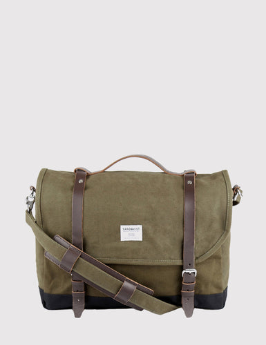 Sandqvist Izzy Backpack (Waxed) - Olive Green