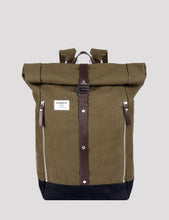 Load image into Gallery viewer, Sandqvist Rolf Rolltop Backpack (Canvas) - Waxed Olive
