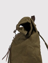 Load image into Gallery viewer, Sandqvist Rolf Rolltop Backpack (Canvas) - Waxed Olive
