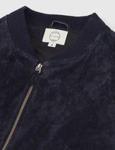 Load image into Gallery viewer, Suit Eleven Suede Bomber Jacket - Dark Navy Blue
