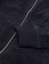 Load image into Gallery viewer, Suit Eleven Suede Bomber Jacket - Dark Navy Blue
