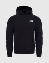 Load image into Gallery viewer, North Face Raglan Red Box Hooded Sweatshirt - Black
