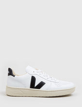 Load image into Gallery viewer, Veja V-10 Leather Trainers - Extra White/Black
