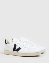 Load image into Gallery viewer, Veja V-10 Leather Trainers - Extra White/Black
