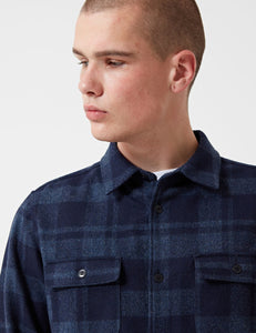 A.P.C. 50S Check Overshirt - Marine Blue