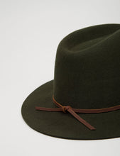 Load image into Gallery viewer, Brixton Wesley Fedora Hat - Moss
