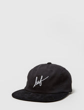 Load image into Gallery viewer, HUF Script 6 Panel Cap - Black
