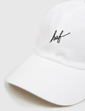 Load image into Gallery viewer, HUF Script Curved Peak Cap - White
