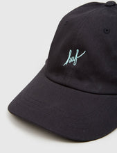 Load image into Gallery viewer, HUF Script Curved Peak Cap - Black/Teal
