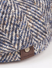 Load image into Gallery viewer, Stetson Hatteras Herringbone Newsboy Hat - Brown/Blue
