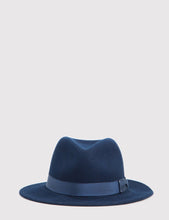 Load image into Gallery viewer, Bailey Curtis Widebrim Fedora Hat - Navy Blue
