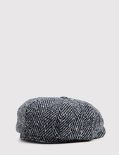 Load image into Gallery viewer, Stetson Hatteras Newsboy Cap - Black/Grey Herringbone
