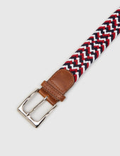 Load image into Gallery viewer, Hone Woven Plait Belt - Burgundy
